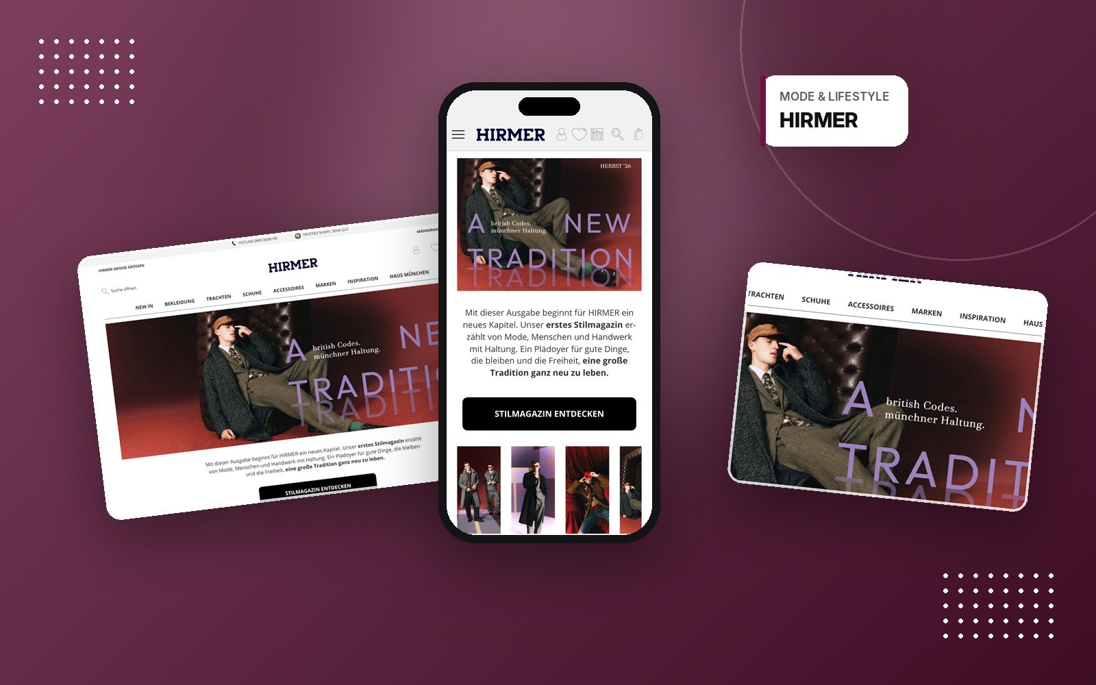 hirmer.de auf Laptop und Smartphone