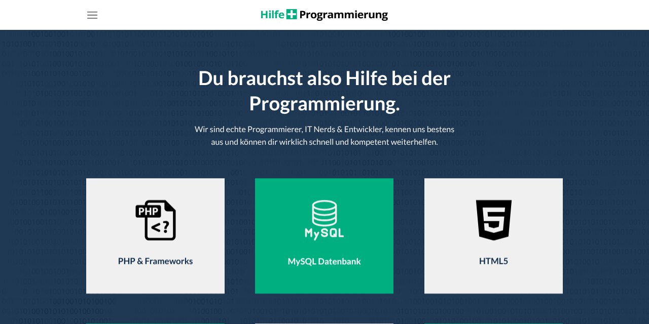 Startseite von hilfe-programmierung.de